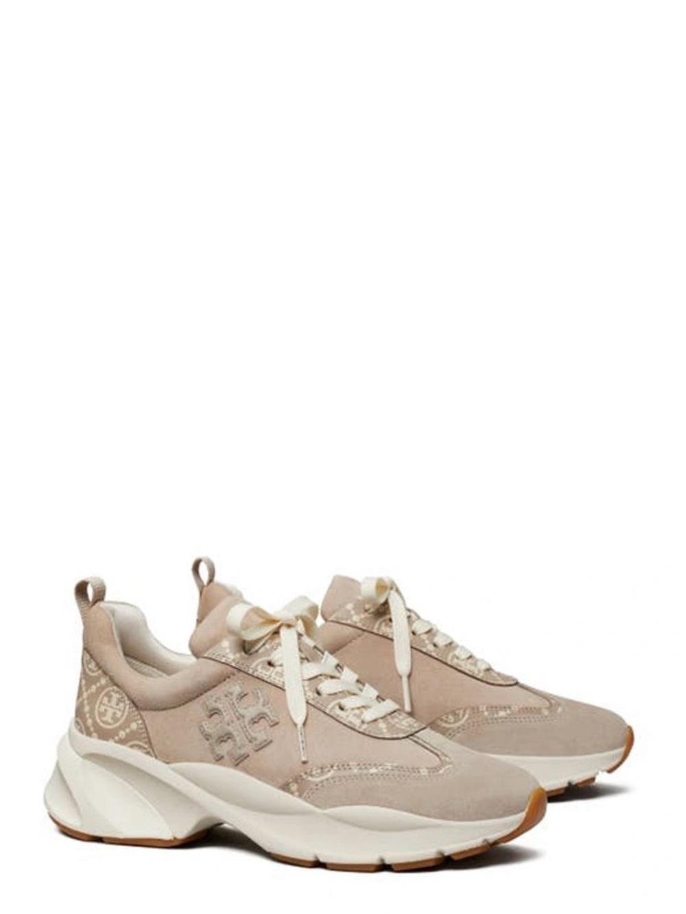 Tory Burch Suede Monogram Good Luck Trainer Chunky Sneaker